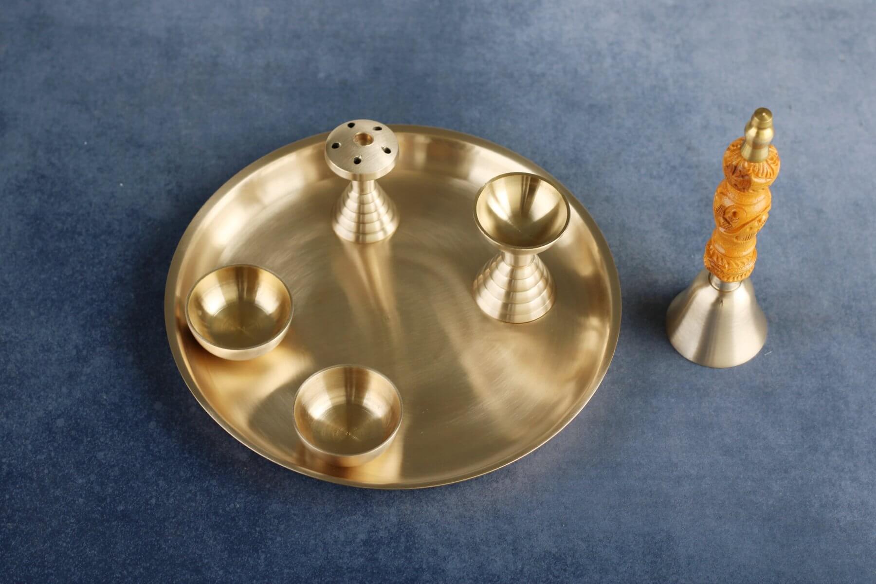 Janak Bronze (Kansa) Pooja Set - Anandi - Image 4