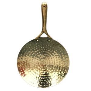 Hammered Pure Brass Roti & Paratha Tawa – Traditional Curved Brass Flatbread Griddle for Indian Cooking